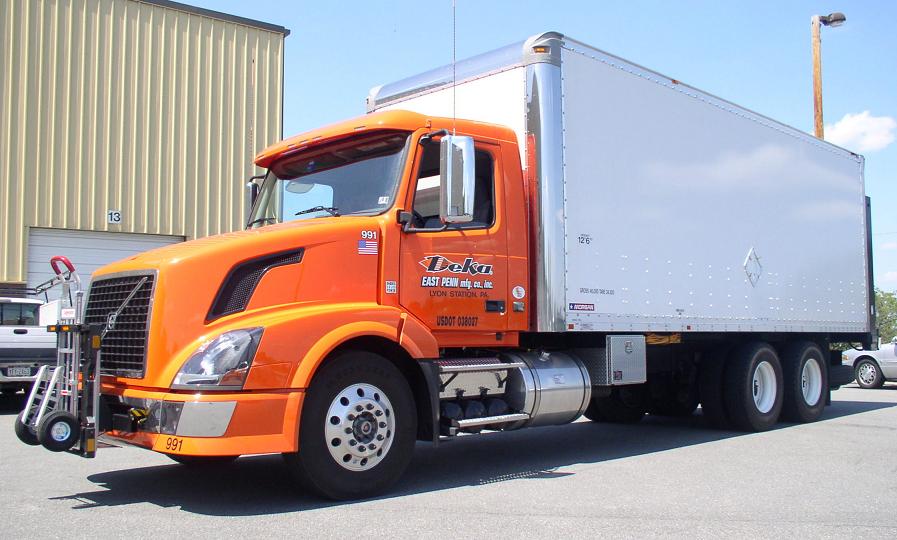 East Penn Manufacturing Volvo Truck D13  Morgan Truck Body