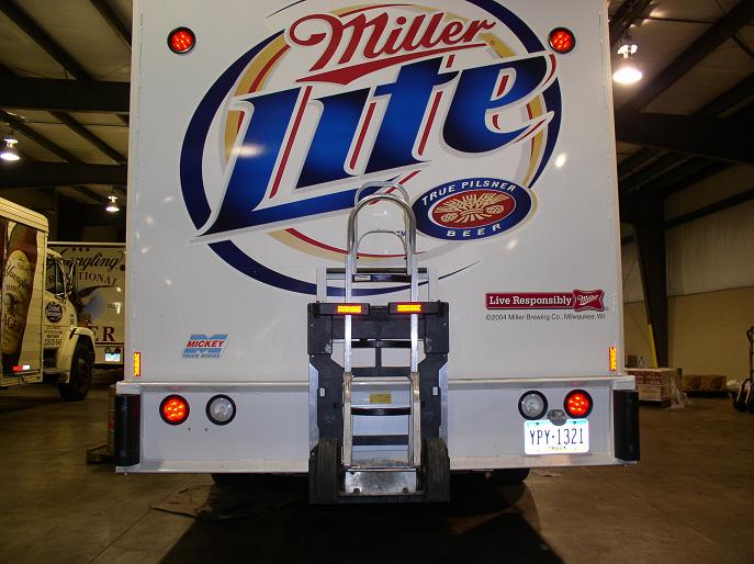 HTS System on Miller Lite Beverage Truck Mickey Body and Magliner hand truck