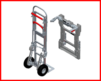HTS Ultra-Rack securely locks most convertible platform hand trucks